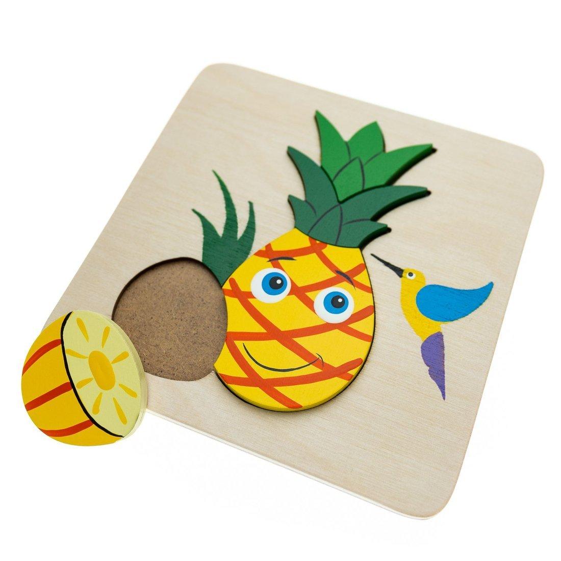 Мозаика-вкладыш Ананас, 4 дет