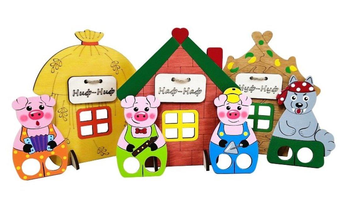 Пальчиковый набор Три поросёнка, 13 элементов