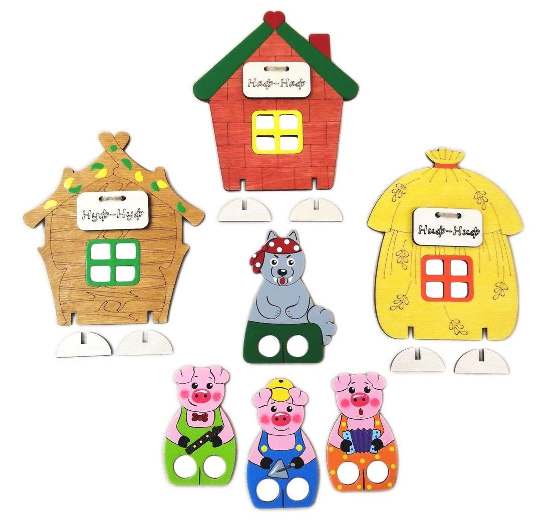 Пальчиковый набор Три поросёнка, 13 элементов