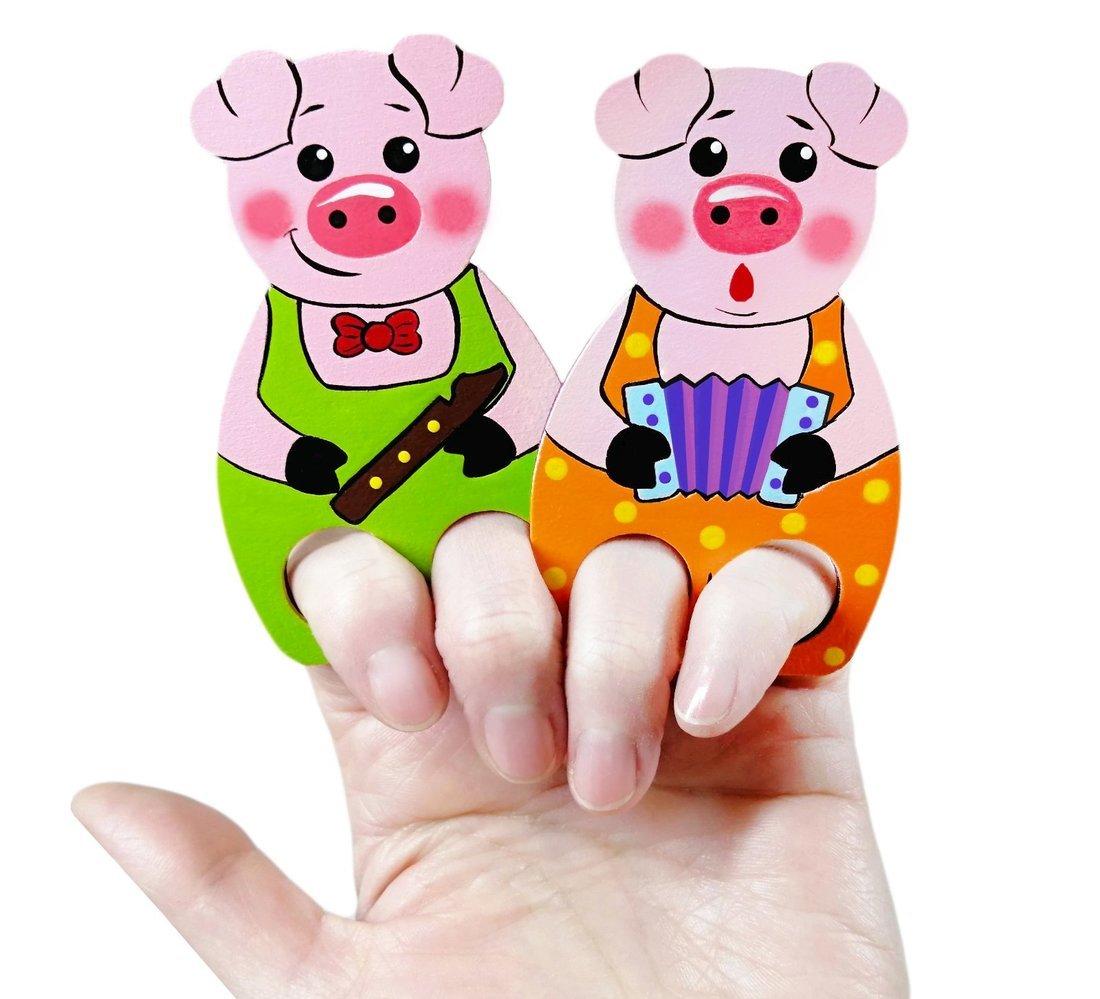 Пальчиковый набор Три поросёнка, 13 элементов