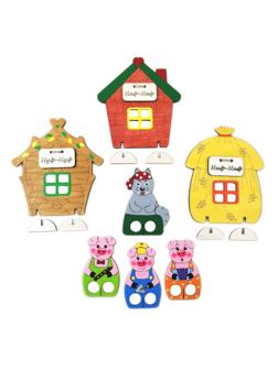 Пальчиковый набор Три поросёнка, 13 элементов