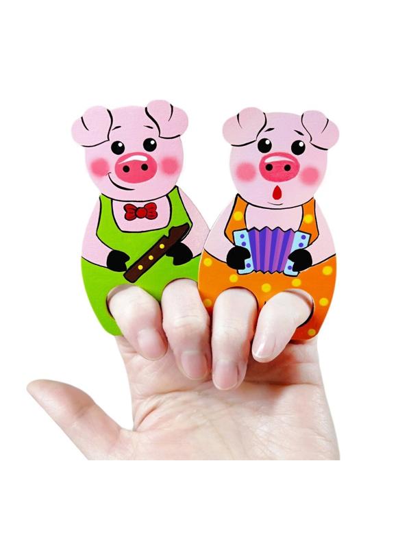 Пальчиковый набор Три поросёнка, 13 элементов