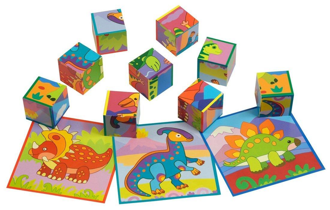 Умные кубики Весёлые динозаврики. 9 шт
