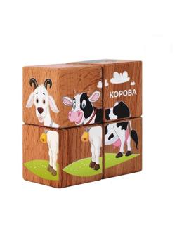 Кубики Домашние животные 4 куб.