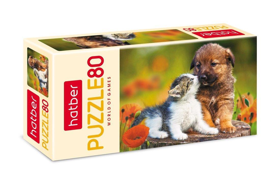 Пазлы 80 А5ф 230Х165мм Пушистые друзья