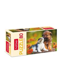 Пазлы 80 А5ф 230Х165мм Пушистые друзья