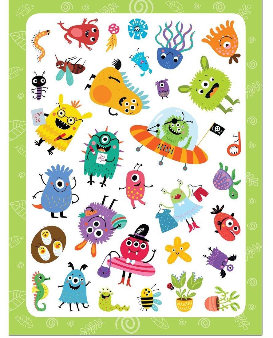 Набор наклеек. Монстрики. 130 шт