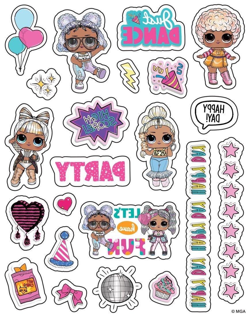 Набор Наклейки-татуировки светящиеся L.O.L. Surprise!, 3 листа