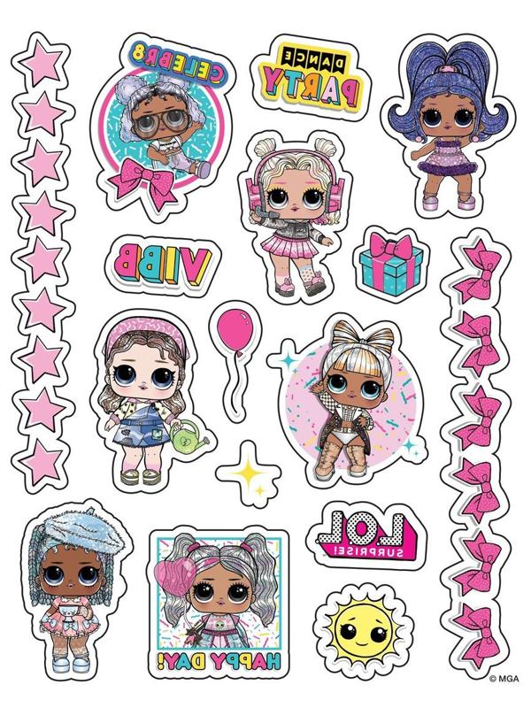 Набор Наклейки-татуировки светящиеся L.O.L. Surprise!, 3 листа