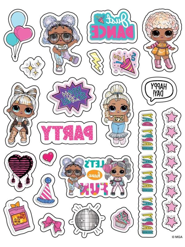 Набор Наклейки-татуировки светящиеся L.O.L. Surprise!, 3 листа