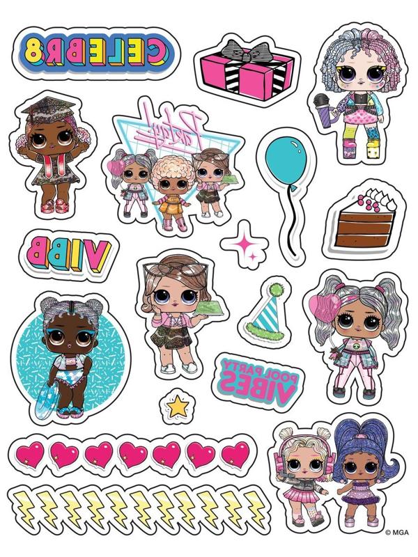 Набор Наклейки-татуировки светящиеся L.O.L. Surprise!, 3 листа