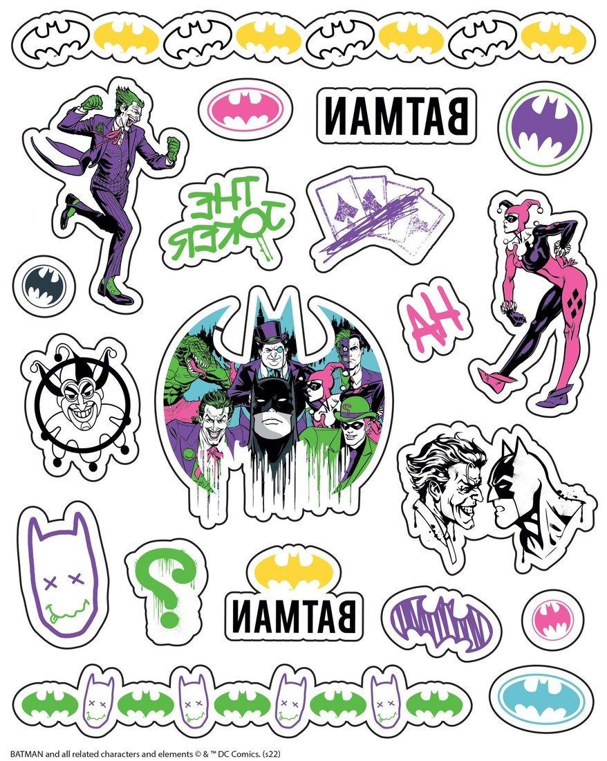 Набор Наклейки-татуировки светящиеся Бэтмэн, 3 листа