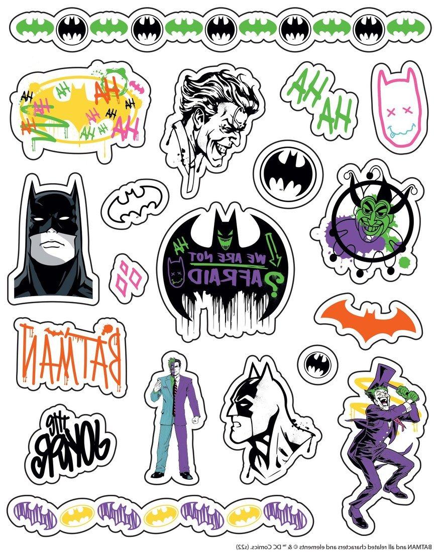 Набор Наклейки-татуировки светящиеся Бэтмэн, 3 листа