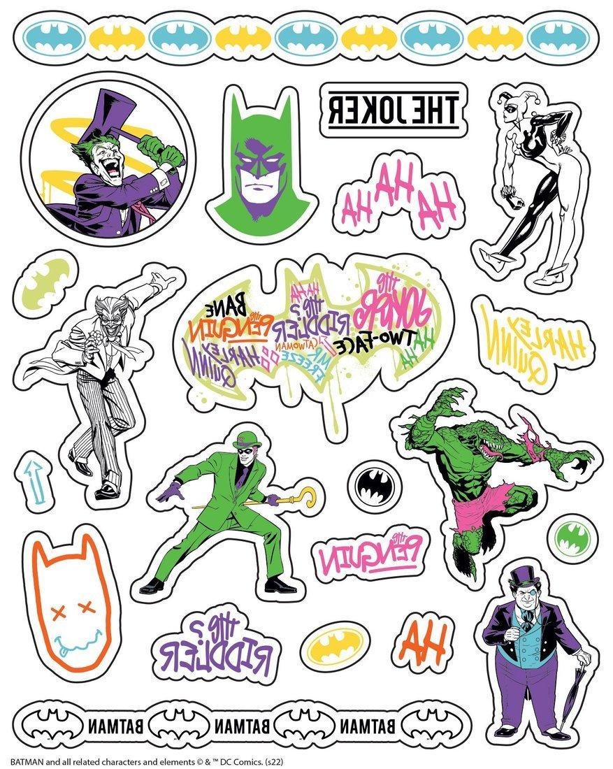 Набор Наклейки-татуировки светящиеся Бэтмэн, 3 листа