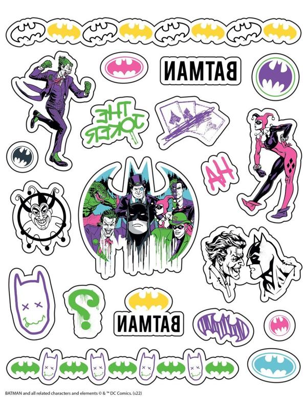 Набор Наклейки-татуировки светящиеся Бэтмэн, 3 листа