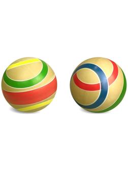 Мяч детский Эко, 15 см, ручное окраш.,в ассорт.