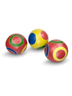 Мяч детский Кружочки, 12,5 см, ручное окраш., в ассорт.