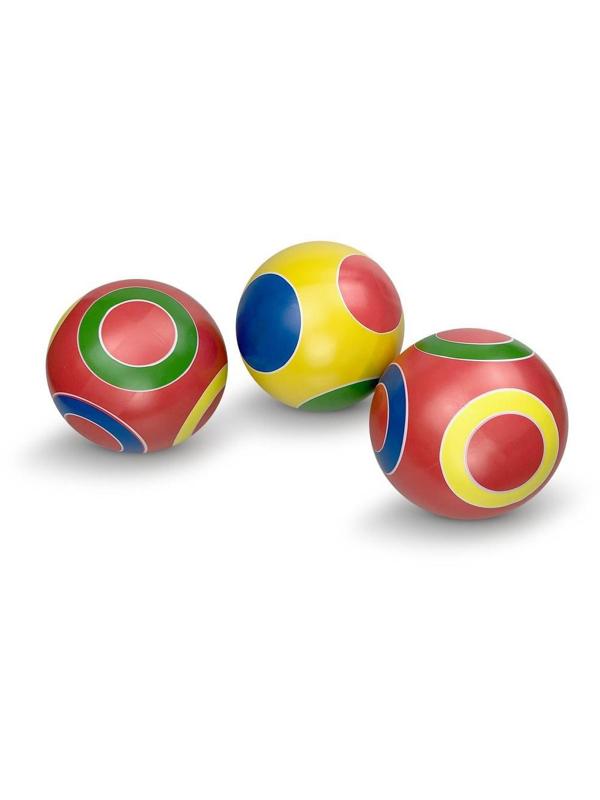Мяч детский Кружочки, 12,5 см, ручное окраш., в ассорт.