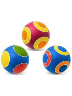 Мяч детский 15 см Серия Кружочки ручное окраш., в ассорт.