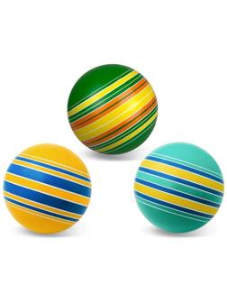 Мяч детский 15 см Серия Полосатики ручное окраш., в ассорт.