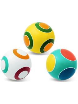 Мяч детский 20 см Серия Кружочки ручное окраш., в ассорт.