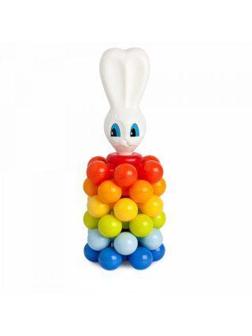 Пирамида-мини с шариками Зайка, 22 см , 8 дет.