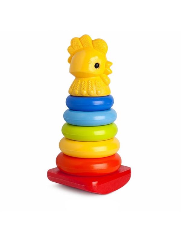 Пирамида-качалка Петушок, 28 см (8 дет.)