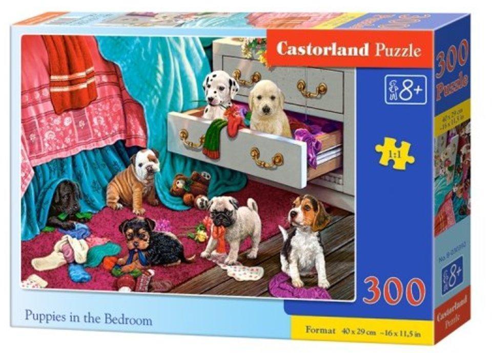 Пазлы 300 Щенки в спальне