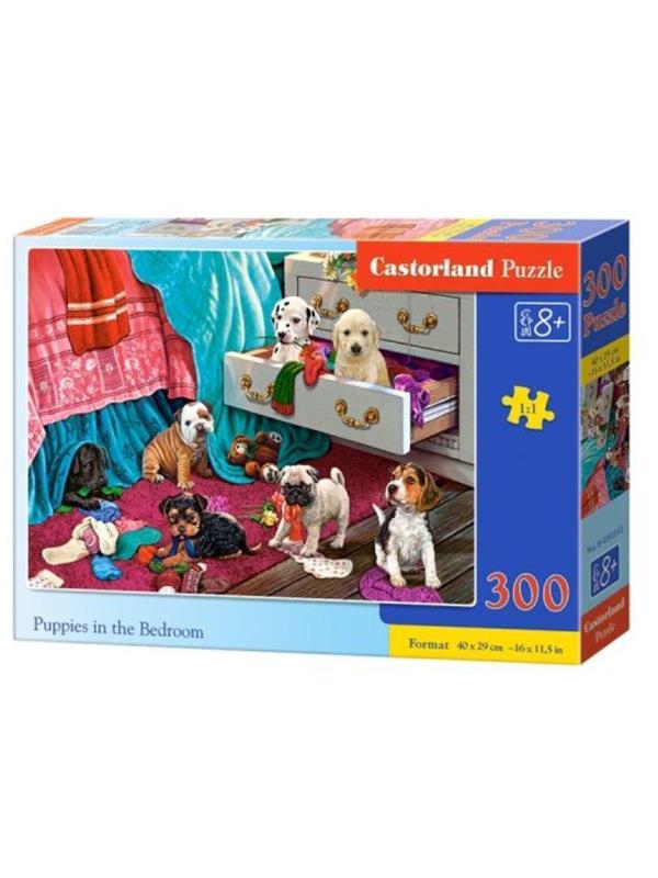 Пазлы 300 Щенки в спальне