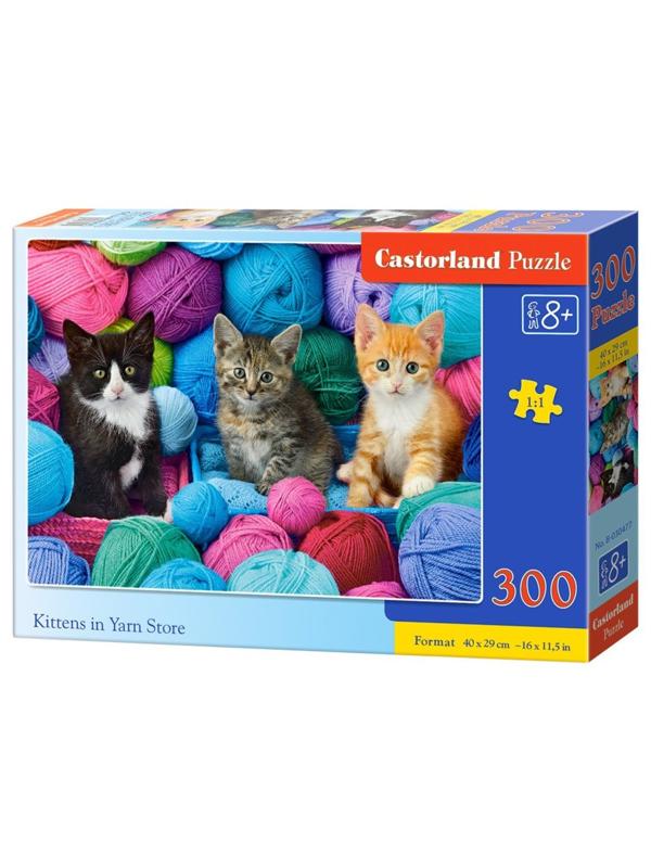 Пазлы 300 Котята в мотках пряжи