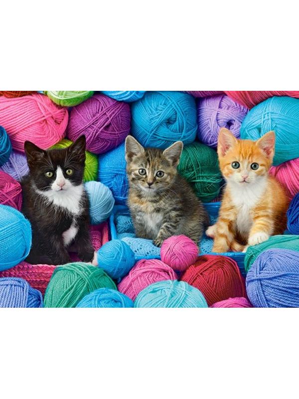 Пазлы 300 Котята в мотках пряжи