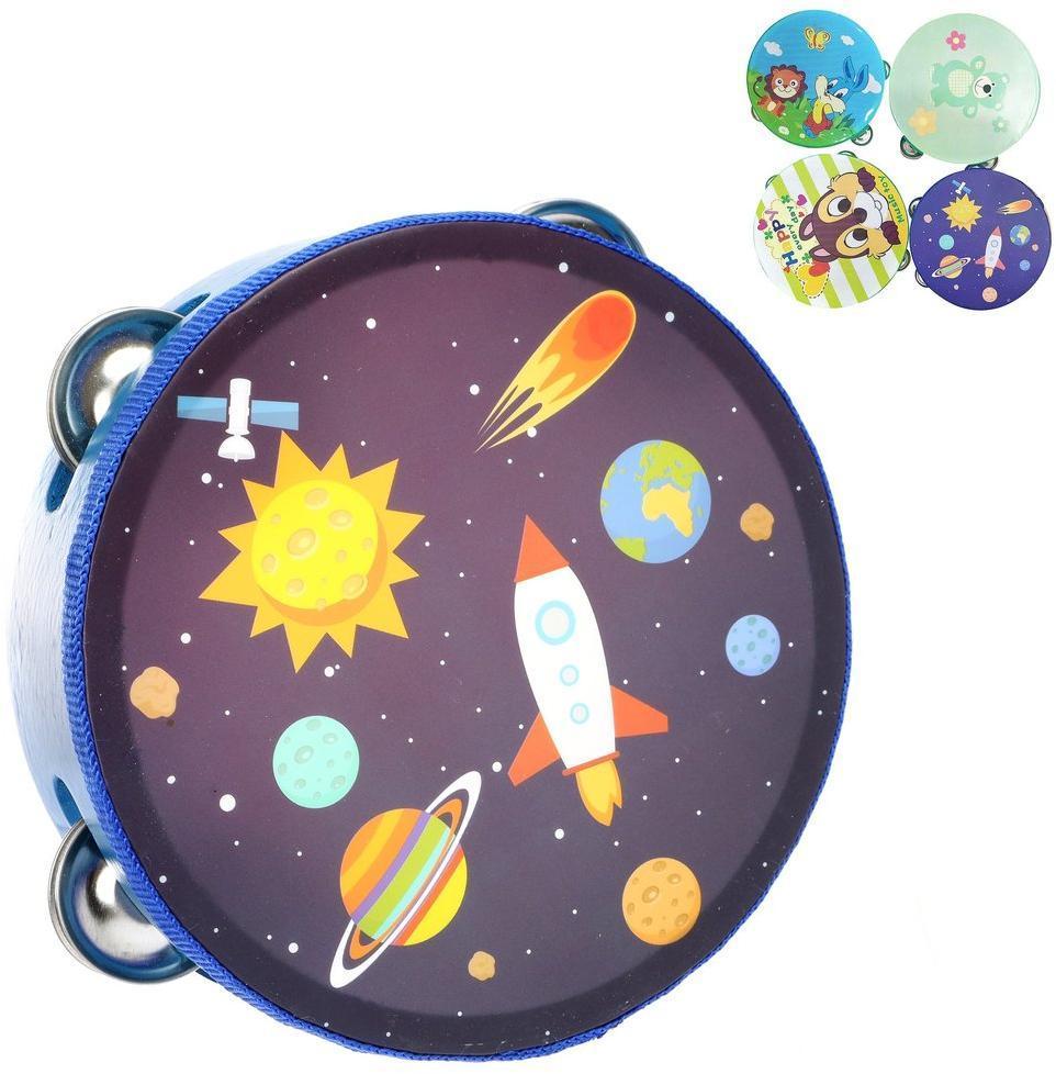 Музыкальный инструмент: Бубен 15 см, в ассорт., пакет.