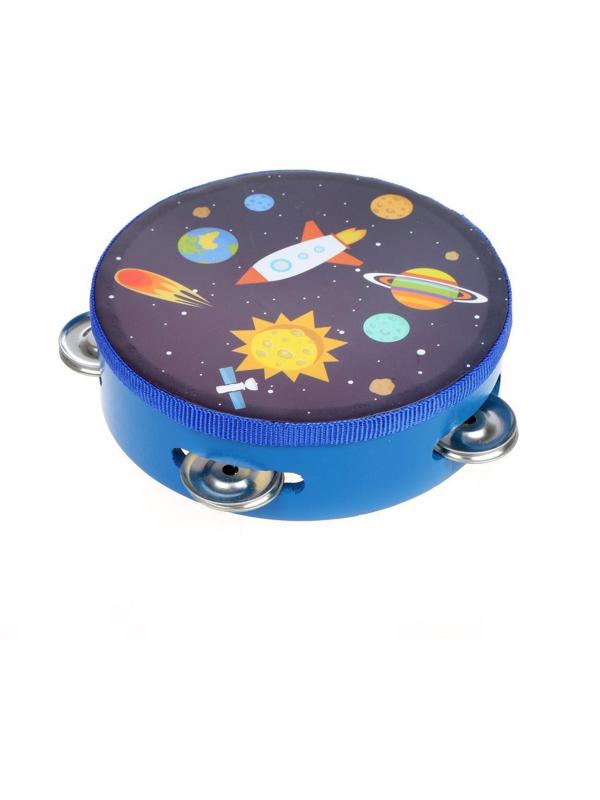 Музыкальный инструмент: Бубен 15 см, в ассорт., пакет.