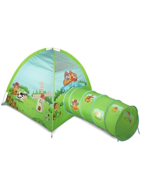 Игровая палатка с туннелем Ферма 123х110 см.