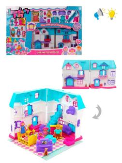 Игр. набор Дом, свет, звук, в компл. дом, предметов 23шт., эл.пит. ААх2шт не
вх. в компл., кор