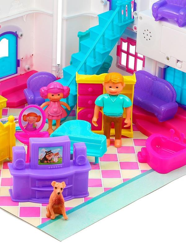 Игр. набор Дом, свет, звук, в компл. дом, предметов 23шт., эл.пит. ААх2шт не
вх. в компл., кор