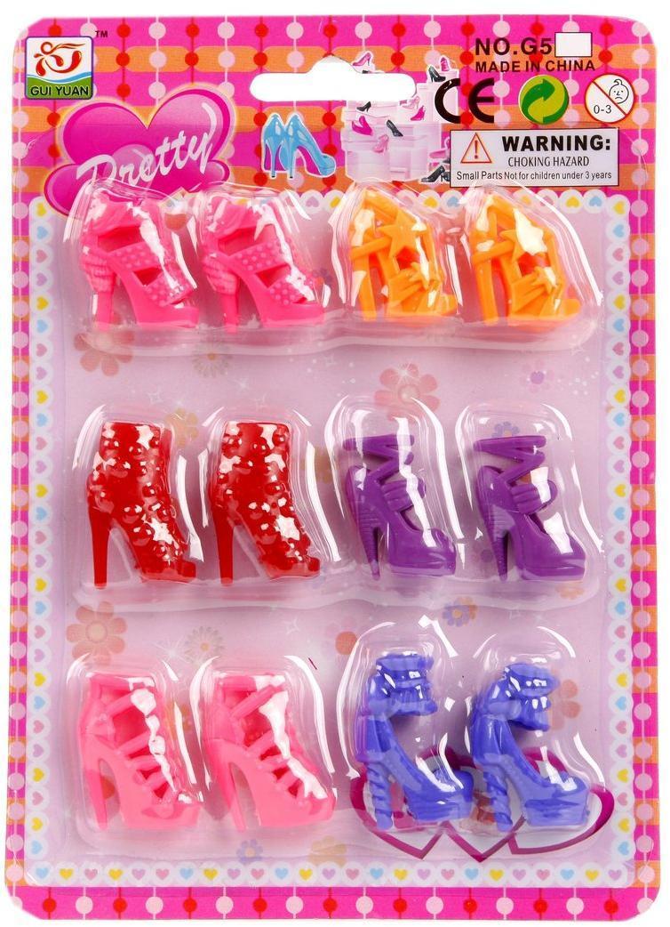 Набор обуви для куклы 6 пар