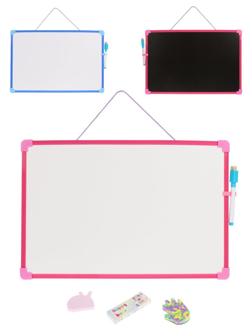 Доска для рисования 2в1, пакет, в ассорт.