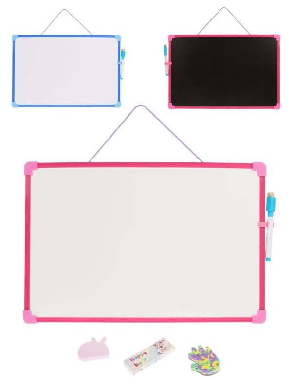 Доска для рисования 2в1, пакет, в ассорт.