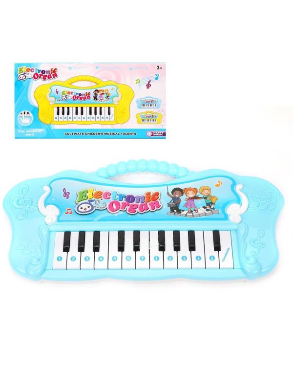 Пианино детское 22 клавиши, свет, звук, в ассорт., бат.в компл.не вх., кор.