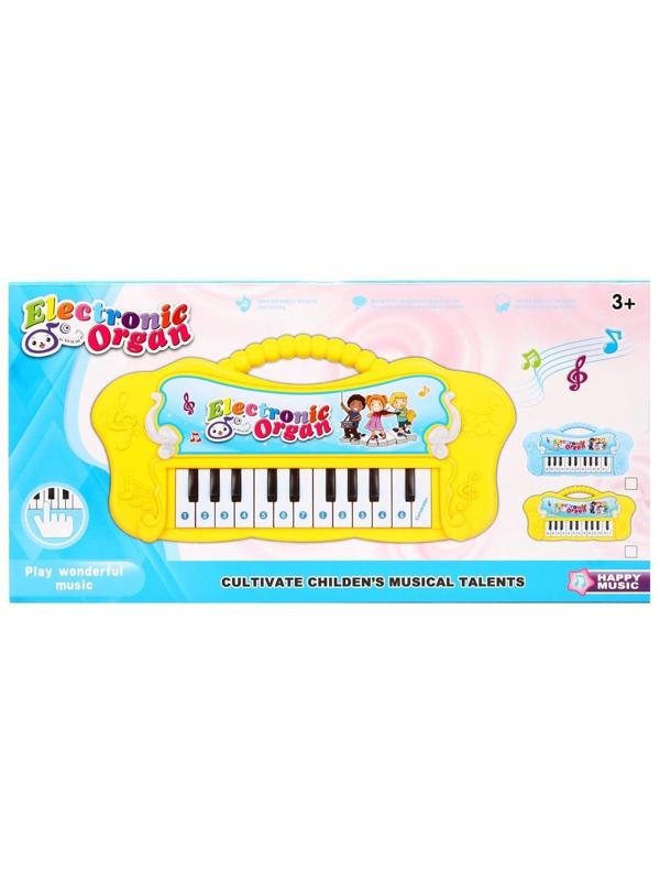 Пианино детское 22 клавиши, свет, звук, в ассорт., бат.в компл.не вх., кор.