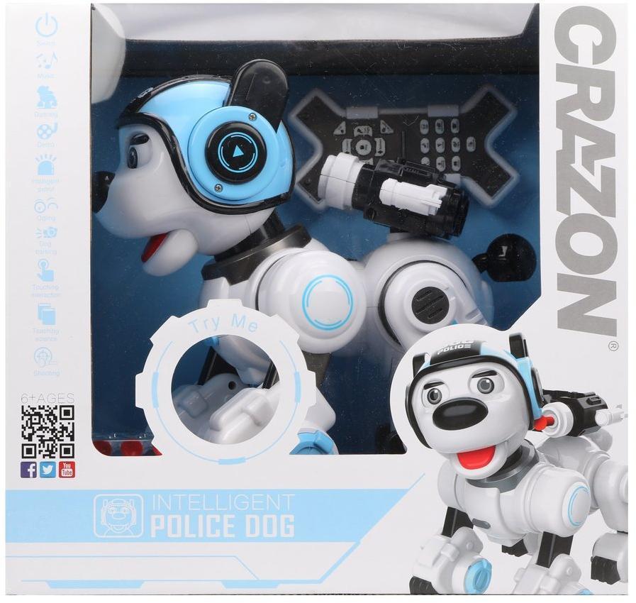 Робот Пёс-полицейский, ИК упр., эл., свет, звук, USB шнур, эл.пит.ААA*2шт.не
вх.в комплект