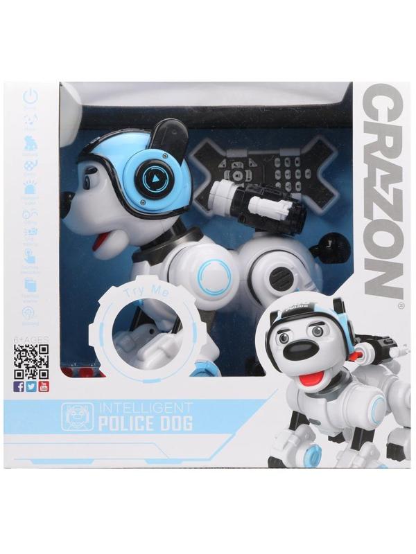 Робот Пёс-полицейский, ИК упр., эл., свет, звук, USB шнур, эл.пит.ААA*2шт.не
вх.в комплект