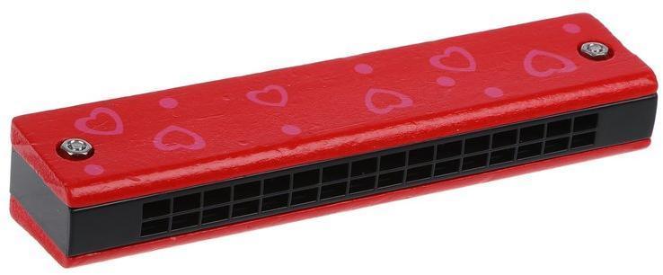 Музыкальный инструмент: Губная гармошка дер., 13 см, в ассорт., пакет