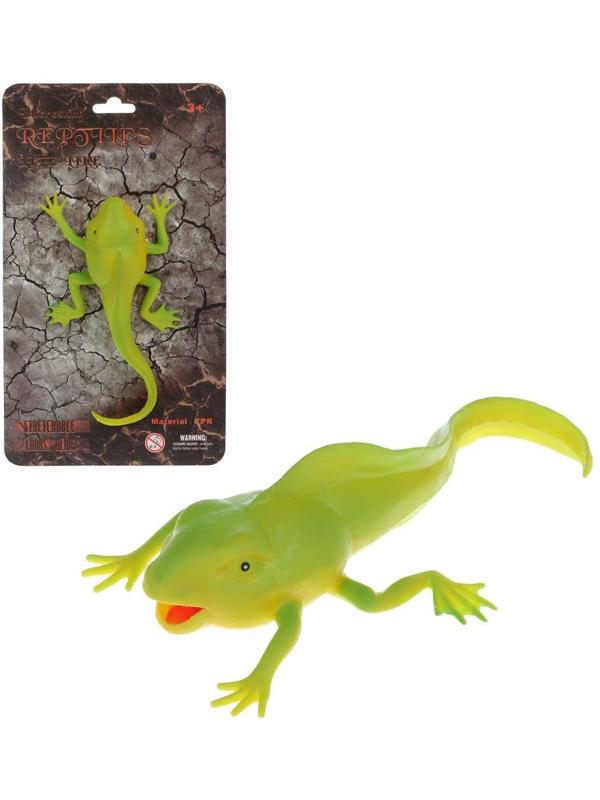 Ящерица тянущаяся из мягкой резины, картон