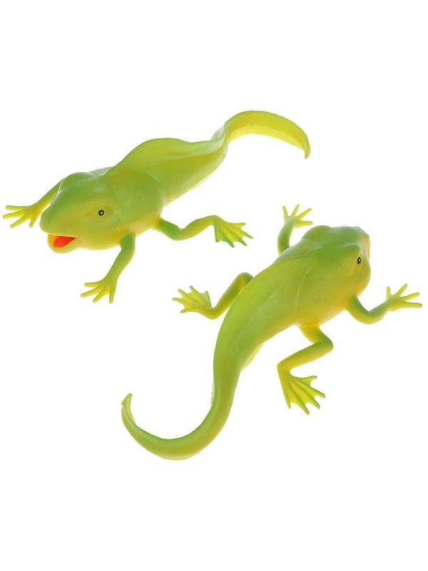 Ящерица тянущаяся из мягкой резины, картон
