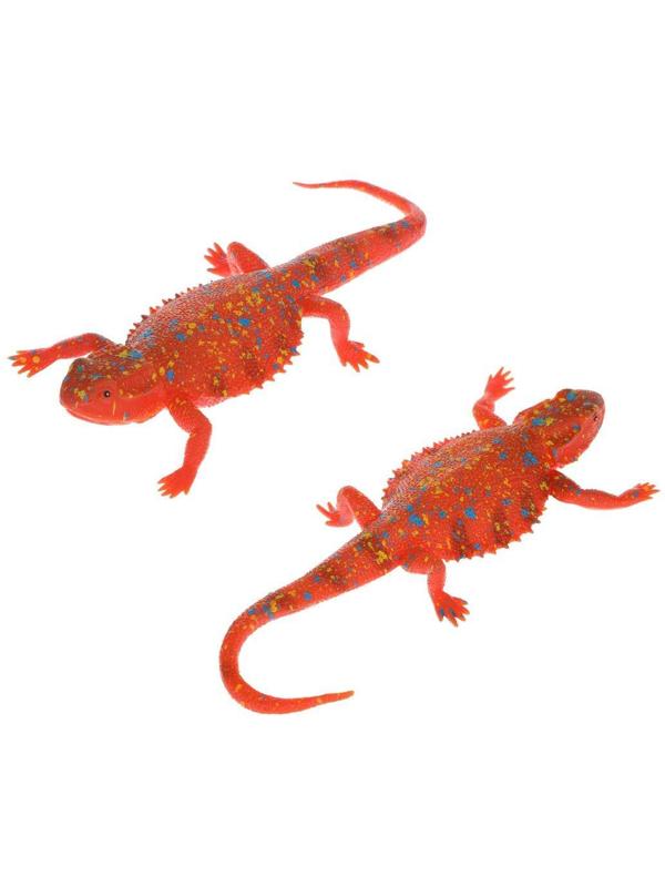 Ящерица тянущаяся из мягкой резины, картон