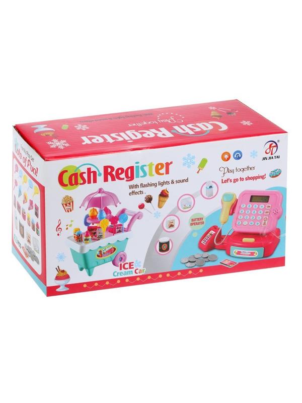 Кассовый аппарат с аксесс., в компл.касса, тележка, 29 аксесс., свет, звук,
бат.AA*4 шт. в компл.не вх., кор.