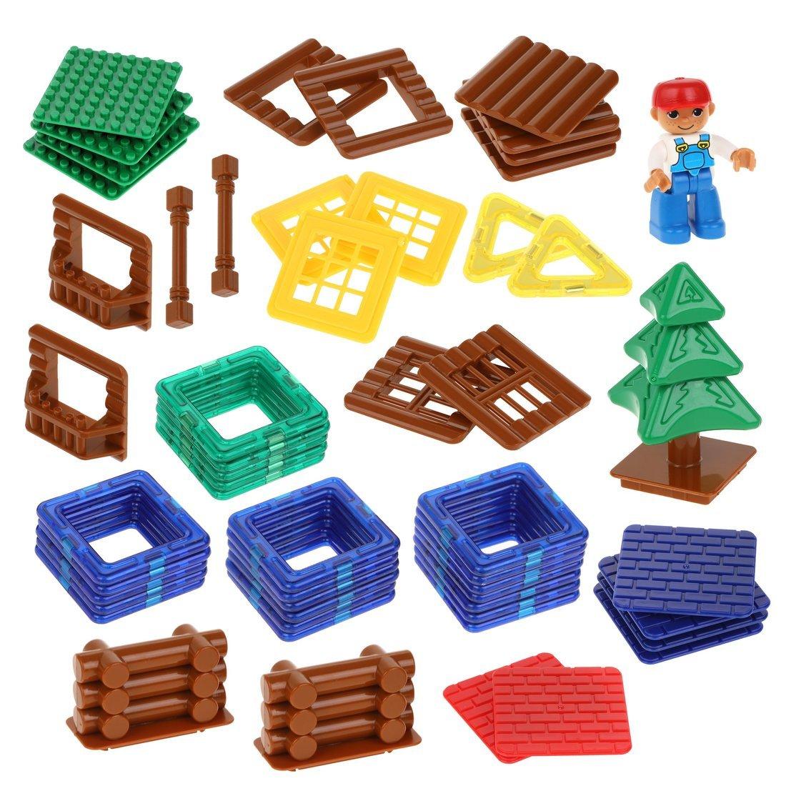 Магнитный конструктор Домик в лесу, 53 детали, для мальчиков