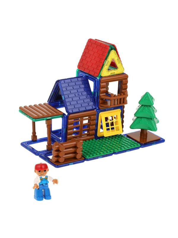 Магнитный конструктор Домик в лесу, 53 детали, для мальчиков